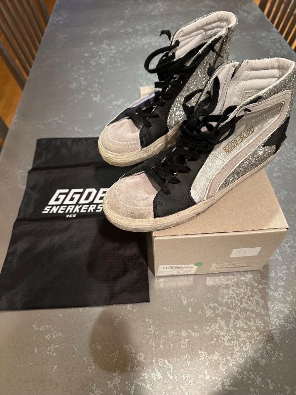 Golden Goose Glitter High Top Sneakers - Picture 9 of 11